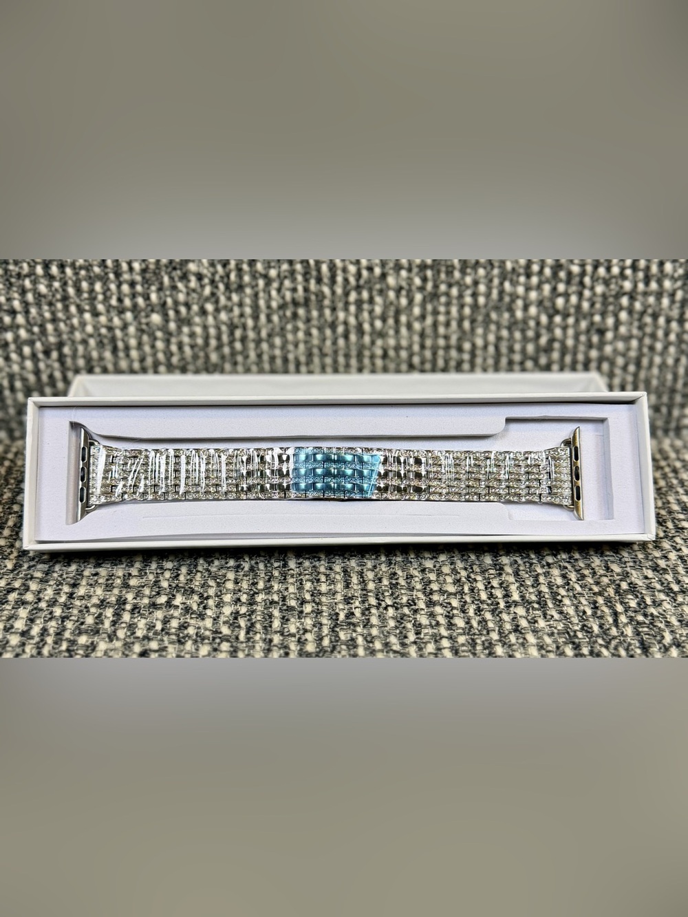 42mm Apple Watch Bling Rhinestone Apple Watch Band Silver Crystal Bracelet Strap